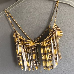 Navajo acacia fringe top